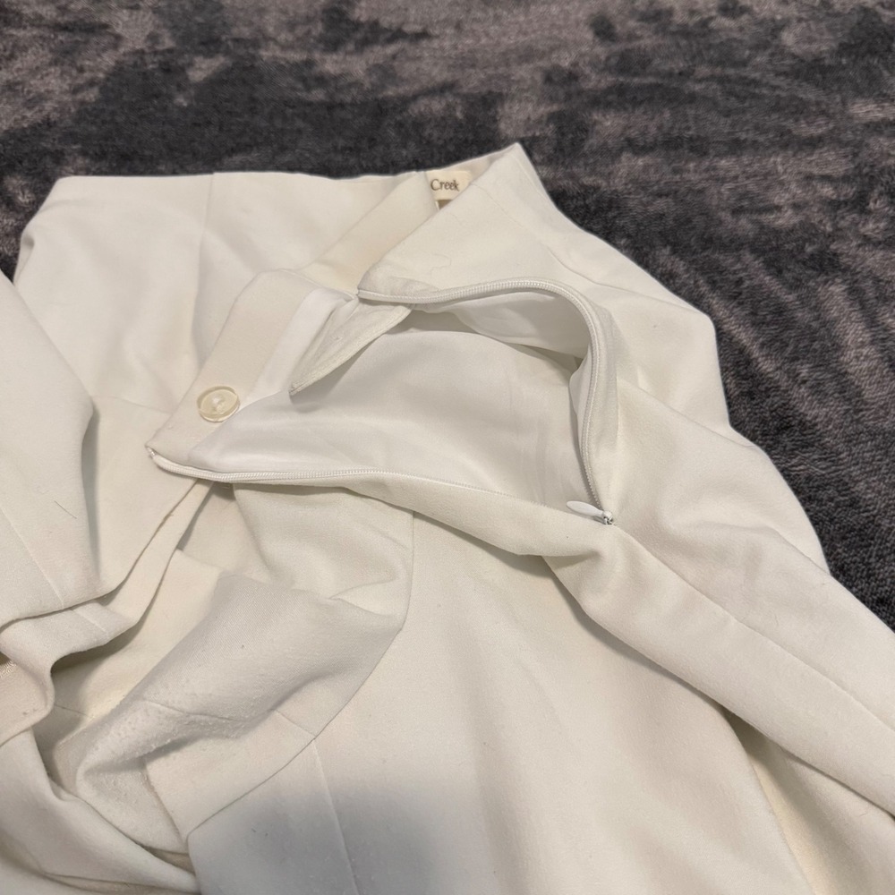 Coldwater Creek Womens Ivory Wide Leg Dress Pants Side Zip Size 8 H27720 - Picture 6 of 7